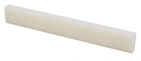 Made in USA - 1' x 2" x 3/4" Natural (Color) Nylon 6/6 Rectangular Bar - USA Tool & Supply