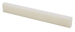 Made in USA - 2 Ft. Long x 1-1/2 Inch Wide x 5/8 Inch High, Nylon, Rectangular Plastic Bar - Natural - USA Tool & Supply
