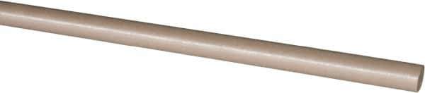 Made in USA - 4' Long, 3/8" Diam, PEEK Plastic Rod - Thermoplastic - USA Tool & Supply