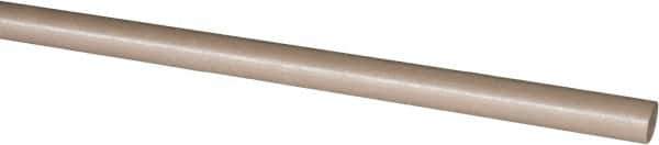 Made in USA - 8' Long, 3/8" Diam, PEEK Plastic Rod - Thermoplastic - USA Tool & Supply