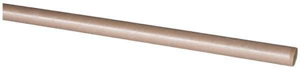 Made in USA - 4' Long, 1/2" Diam, PEEK Plastic Rod - Thermoplastic - USA Tool & Supply