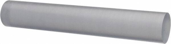 Made in USA - 1' Long, 2" Diam, Polycarbonate Plastic Rod - Clear - USA Tool & Supply