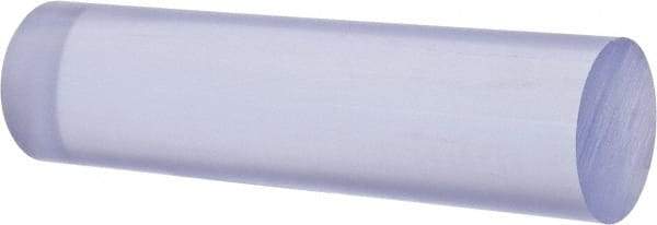 Made in USA - 4' Long, 3" Diam, Polycarbonate Plastic Rod - Clear - USA Tool & Supply