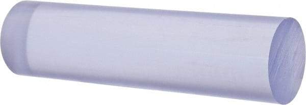 Made in USA - 4' Long, 2-1/2" Diam, Polycarbonate Plastic Rod - Clear - USA Tool & Supply