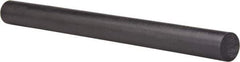 Made in USA - 8' Long, 1-1/2" Diam, Polycarbonate Plastic Rod - Black - USA Tool & Supply