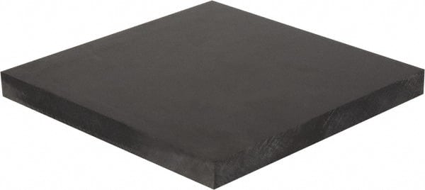 Made in USA - 1' x 12" x 1-1/2" Black Polycarbonate Sheet - USA Tool & Supply
