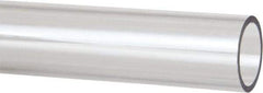 Made in USA - 1-1/2 Inch Outside Diameter x 8 Ft. Long, Plastic Round Tube - Polycarbonate - USA Tool & Supply