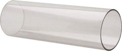 Made in USA - 2-1/2 Inch Outside Diameter x 2 Ft. Long, Plastic Round Tube - Polycarbonate - USA Tool & Supply