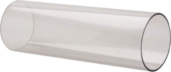 Made in USA - 2 Inch Outside Diameter x 2 Ft. Long, Plastic Round Tube - Polycarbonate - USA Tool & Supply