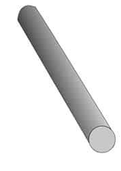 Made in USA - 2' Long, 2-1/4" Diam, Acetal (PTFE-Filled) Plastic Rod - Brown - USA Tool & Supply