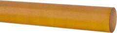 Made in USA - 4' Long, 1/2" Diam, Polyetherimide (PEI) Plastic Rod - Natural (Color) - USA Tool & Supply