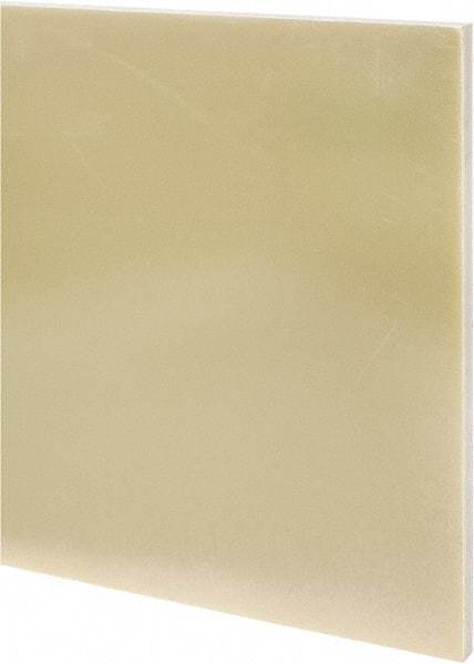 Made in USA - 1/2" Thick x 12" Wide x 1' Long, Epoxyglass Laminate (G10/F4) Sheet - Mustard Yellow, ±0.036 Tolerance - USA Tool & Supply
