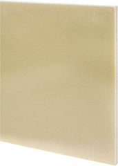 Made in USA - 1/2" Thick x 12" Wide x 1' Long, Epoxyglass Laminate (G10/F4) Sheet - Mustard Yellow, ±0.036 Tolerance - USA Tool & Supply
