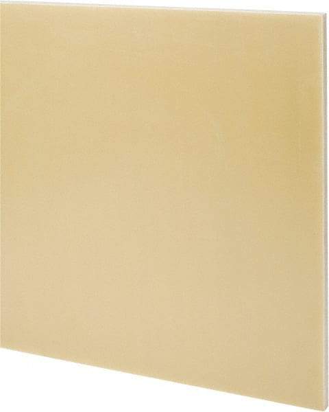 Made in USA - 3/8" Thick x 24" Wide x 3' Long, Epoxyglass Laminate (G10/F4) Sheet - Mustard Yellow, ±0.030 Tolerance - USA Tool & Supply