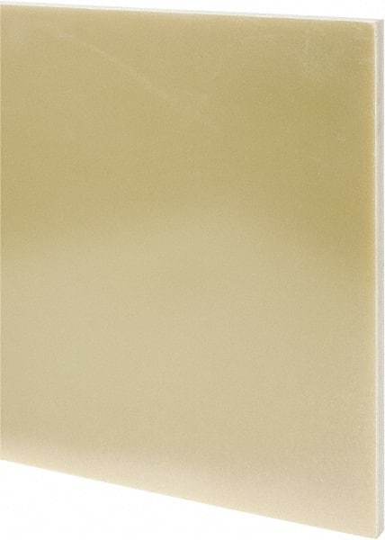 Made in USA - 1/2" Thick x 24" Wide x 3' Long, Epoxyglass Laminate (G10/F4) Sheet - Mustard Yellow, ±0.036 Tolerance - USA Tool & Supply