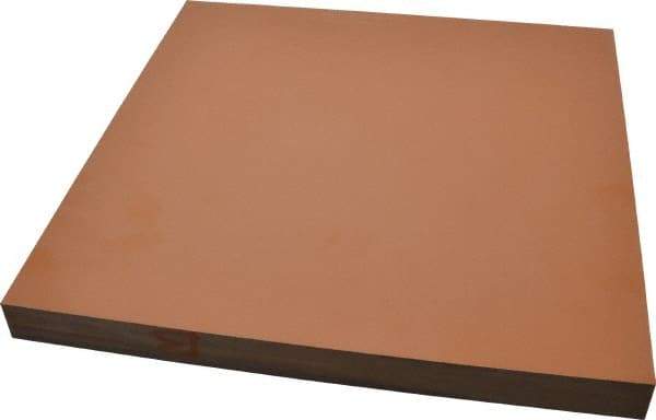 Made in USA - 1" Thick x 12" Wide x 1' Long, Paper-Base Phenolic Laminate (XX) Sheet - Tan - USA Tool & Supply