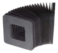 Made in USA - 0.02 Inch Thick, Polyester Square Flexible Bellows - 6 x 6 Inch Inside Square - USA Tool & Supply