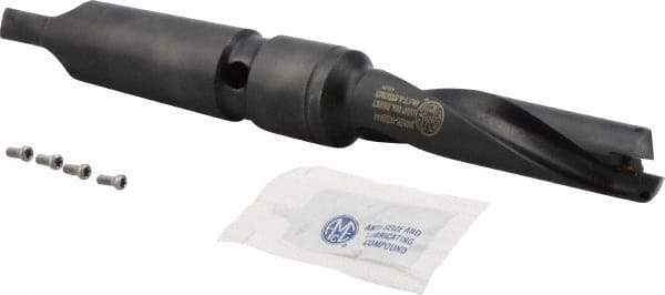 Allied Machine and Engineering - Series 0.5, 11/16" Max Diam, 3MT Taper Shank, Helical Flute Spade Drill - 2-1/2" Max Depth, 3-43/64" Body Length, 7-3/16" OAL, Standard Length, Through Coolant - USA Tool & Supply