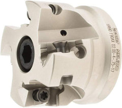 Iscar - 4 Inserts, 2" Cut Diam, 3/4" Arbor Diam, 0.642" Max Depth of Cut, Indexable Square-Shoulder Face Mill - 0/90° Lead Angle, 1.57" High, H490 AN.X 1706 Insert Compatibility, Through Coolant, Series Helido - USA Tool & Supply