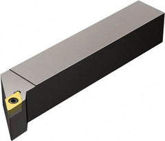 Sandvik Coromant - SDJCR/L, Right Hand Cut, -3° Lead Angle, 10mm Shank Height x 10mm Shank Width, Neutral Rake Indexable Turning Toolholder - 70mm OAL, DCMT 07 02 04, DCMT 2(1.5)1 Insert Compatibility, Series CoroTurn 107 - USA Tool & Supply