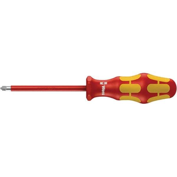 Wera - #2 Point, 4" Blade Length Insulated Screwdriver - 312mm OAL - USA Tool & Supply