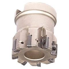 Iscar - 10 Inserts, 40mm Cut Diam, 22mm Arbor Diam, 7.7mm Max Depth of Cut, Indexable Square-Shoulder Face Mill - 0/90° Lead Angle, 40mm High, HP AN.. 0702.. Insert Compatibility, Series Heliplus - USA Tool & Supply