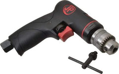 PRO-SOURCE - 1/4" Reversible Keyed Chuck - Pistol Grip Handle, 2,600 RPM, 4 CFM, 0.3 hp, 90 psi - USA Tool & Supply