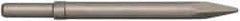 PRO-SOURCE - 10.2" OAL, Moil Point Chisel - Round Shank, Alloy Steel - USA Tool & Supply