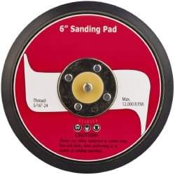 PRO-SOURCE - 6" Diam Hook & Loop Disc Backing Pad - 5/16" Shank Diam, 12,000 RPM - USA Tool & Supply