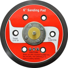 PRO-SOURCE - 6" Diam Hook & Loop Disc Backing Pad - 5/16" Shank Diam, 12,000 RPM - USA Tool & Supply