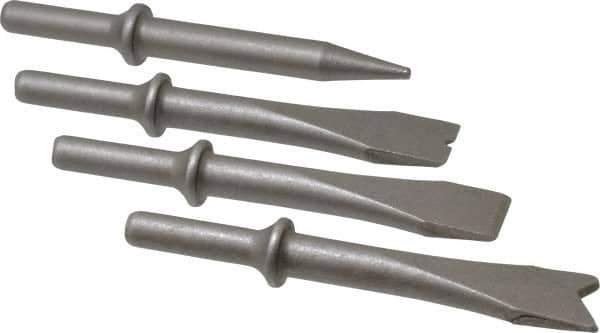 PRO-SOURCE - 5" OAL, 1-1/8" Shank Diam, Chisel Set - Round Drive, Round Shank, Alloy Steel - USA Tool & Supply