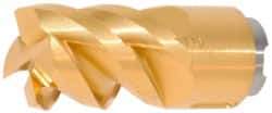 Seco - MP10 E02 Grade F40M Carbide Milling Tip Insert - TiAlN/TiN Finish, 4 Flutes, 3/8" Cutting Diam, 0.472" Depth of Cut, 0.826" Extension, 1/64" Cnr Rad - USA Tool & Supply