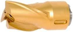 Seco - MP16 E05 Grade F40M Carbide Milling Tip Insert - TiAlN/TiN Finish, 3 Flutes, 5/8" Cutting Diam, 3/4" Depth of Cut, 1.283" Extension, 0.0315" Cnr Rad - USA Tool & Supply