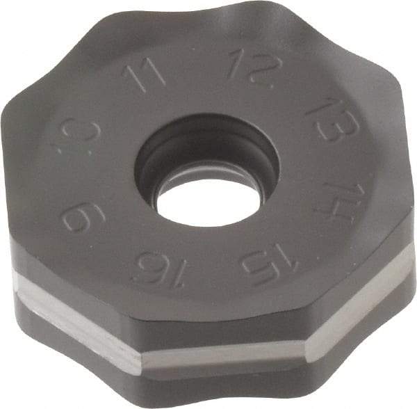 Seco - ONMU090520 ME12 Grade MM4500 Carbide Milling Insert - TiCN/Al2O3 Finish, 0.228" Thick, 0.866" Inscribed Circle - USA Tool & Supply