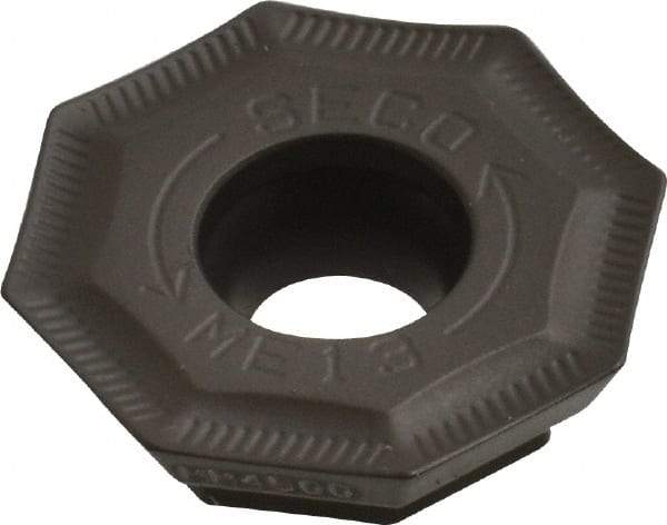 Seco - OFMT07040 ME13 Grade MM4500 Carbide Milling Insert - Al2O3/TiCN Finish, 0.191" Thick, 0.707" Inscribed Circle - USA Tool & Supply
