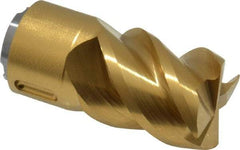 Seco - MP16 E04 Grade F40M Carbide Milling Tip Insert - TiAlN/TiN Finish, 4 Flutes, 5/8" Cutting Diam, 3/4" Depth of Cut, 1.283" Extension, 1/64" Cnr Rad - USA Tool & Supply