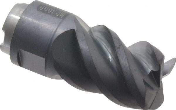 Seco - MP10 M02 Grade MP3000 Carbide Milling Tip Insert - TiAlN Finish, 4 Flutes, 3/8" Cutting Diam, 0.472" Depth of Cut, 0.826" Extension, 0.0315" Cnr Rad - USA Tool & Supply