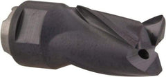Seco - MP10 M03 Grade MP3000 Carbide Milling Tip Insert - TiAlN Finish, 3 Flutes, 3/8" Cutting Diam, 0.472" Depth of Cut, 0.826" Extension, 0.0315" Cnr Rad - USA Tool & Supply