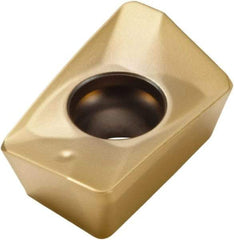 Seco - XOMX120412 MD13 Grade F40M Carbide Milling Insert - TiAlN/TiN Finish, 0.155" Thick, 0.047" Corner Radius - USA Tool & Supply