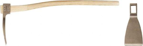 Ampco - 5 Lb Head Adze - 34" OAL, 5" Long Blade, 34" Long Handle, Wood Standard Handle, 11" Long Head - USA Tool & Supply