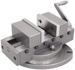 Gibraltar - 6" Jaw Width, 6" Max Jaw Opening, 2-1/4" Throat Depth, Self Centering Vise - 15" OAL x 6-1/2" OAH - USA Tool & Supply