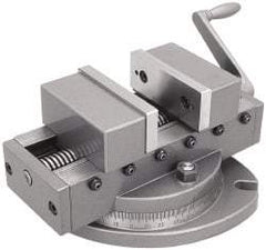 Gibraltar - 4" Jaw Width, 4" Max Jaw Opening, 1-1/2" Throat Depth, Manual Precision Self Centering Vise - Cast Iron (Body), Steel (Jaw Plate), 10-3/4" OAL x 6-3/8" OAH - USA Tool & Supply