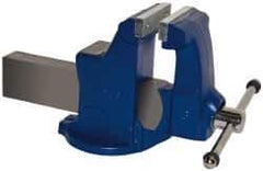 Gibraltar - 6" Jaw Width, 10" Opening Capacity, 6-1/4" Throat Depth, Ductile Iron Stationary Bench Vise - Bolt Down Base Attachment - USA Tool & Supply