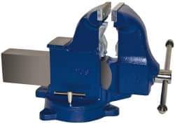 Gibraltar - 6" Jaw Width x 10" Jaw Opening Capacity, 7-1/2" Throat Depth, Bench & Pipe Combination Vise - 1/4 to 6" Pipe Capacity, Swivel Base, Bolt Down Attachment, Ductile Iron - USA Tool & Supply