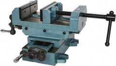 Wilton - 6" Jaw Opening Capacity x 2" Throat Depth, Horizontal Drill Press Vise - 6" Wide x 2" High Jaw, Cross Slide Base, Standard Speed, 9-1/2" OAL x 7-1/4" Overall Height, Cast Iron - USA Tool & Supply