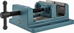 Wilton - 4" Jaw Opening Capacity x 1-1/2" Throat Depth, Horizontal Drill Press Vise - 4" Wide x 1-1/2" High Jaw, Stationary Base, Standard Speed, 6" OAL x 2.88" Overall Height, Cast Iron - USA Tool & Supply