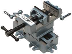Wilton - 5" Jaw Opening Capacity x 1-1/2" Throat Depth, Horizontal Drill Press Vise - 5" Wide x 1-1/2" High Jaw, Cross Slide Base, Standard Speed, 8-1/2" OAL x 6" Overall Height, Cast Iron - USA Tool & Supply