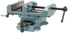 Wilton - 8" Jaw Opening Capacity x 2" Throat Depth, Horizontal Drill Press Vise - 8" Wide x 2" High Jaw, Cross Slide Base, Standard Speed, 11" OAL x 7-1/4" Overall Height, Cast Iron - USA Tool & Supply