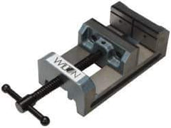 Wilton - 6" Jaw Opening Capacity x 2" Throat Depth, Horizontal Drill Press Vise - 6" Wide x 2" High Jaw, Stationary Base, Standard Speed, 12" OAL x 3-1/2" Overall Height, Cast Iron - USA Tool & Supply