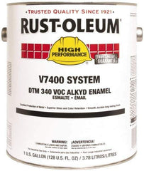 Rust-Oleum - 1 Gal Clear Gloss Finish Alkyd Enamel Paint - 230 to 425 Sq Ft per Gal, Interior/Exterior, Direct to Metal, <340 gL VOC Compliance - USA Tool & Supply